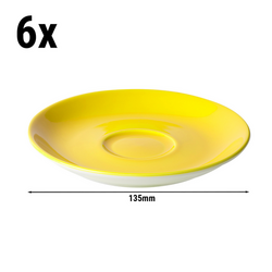 (6 adet) BART COLOUR CAFE - kahve tabağı - Ø 135mm - sarı