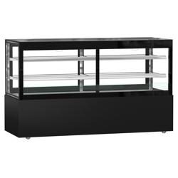 Self Servis Soğuk Teşhir Dolabı (Duvar Tipi) MADRID - 710L - 2000mm - Çift Cam - raflı 2 raf - gece perdesi dahil - Siyah Mat