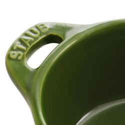 STAUB | CERAMIQUE - طنجرة كوكوت صغيرة - بقطر 100 مم - دائرية - سيراميك - أخضر ريحاني