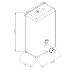 Zeepdispenser met drukknop - 1000 ml - Roestvrij staal