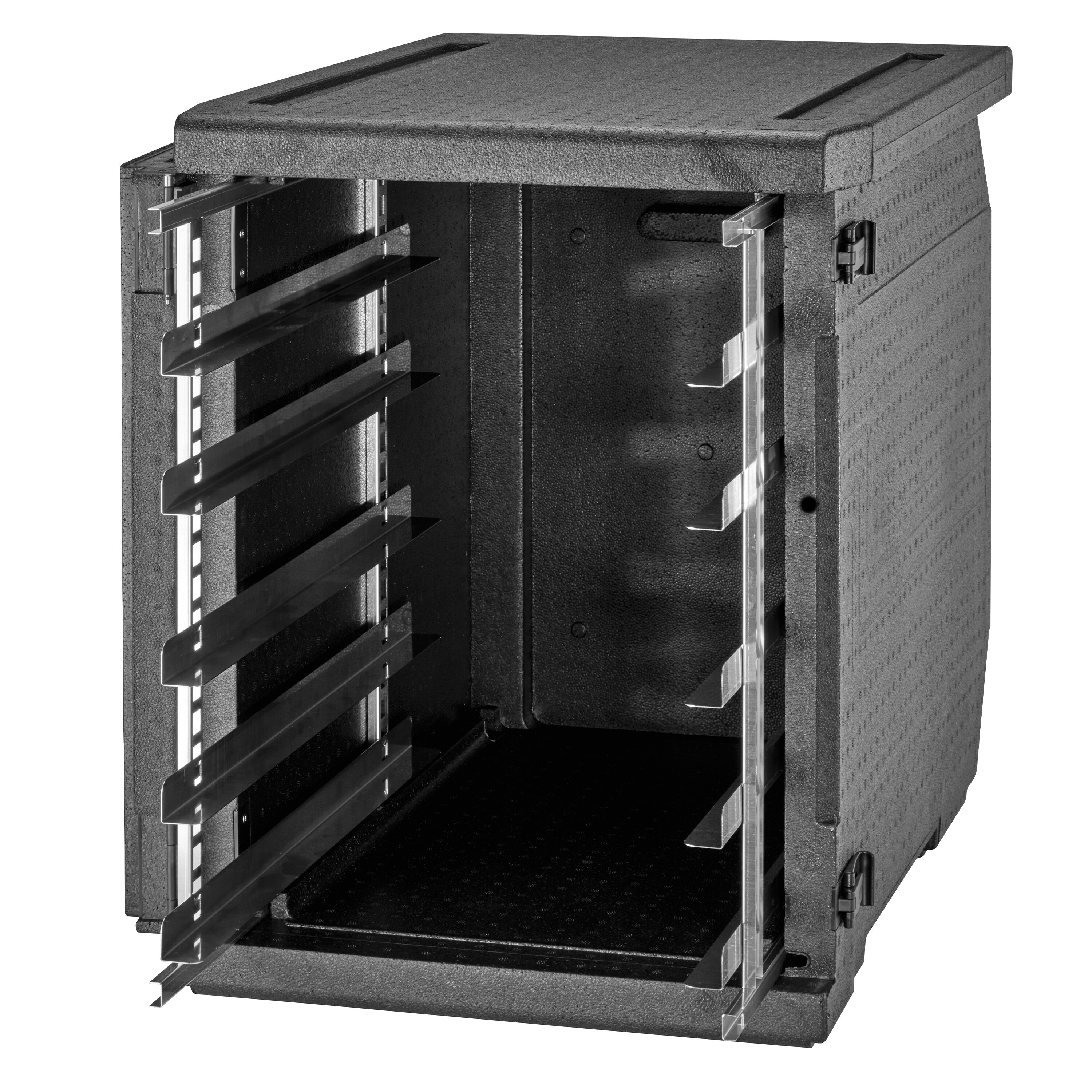 CAMBRO | CAM GOBOX® - Chargeur frontal - EN 600x400 - avec ensemble de 2 rails en inox - Noir