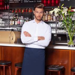(6 stuks) KARLOWSKY | Bistro schort Basic - Marineblauw