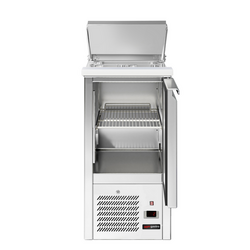 Saladette ECO - 450mm - 1 deur - met invoer voor 1x GN 1/1 & Roestvrijstalen deksel