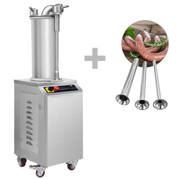 Insaccatrice idraulica per salsicce - 35 litri - 1,5 kW - Acciaio inox