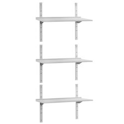 Mensola a parete in acciaio inox PREMIUM - 1400x300mm - con 3 ripiani