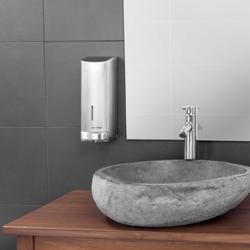 AIR-WOLF | Distributeur de savon et de désinfectant avec bouton-poussoir - 1200ml - inox 