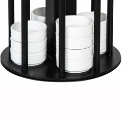 Rotating Jam & Honey Bowl Dispenser – Black - Powder‑Coated Stainless Steel - H 170 mm