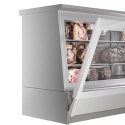 Ψυκτική βιτρίνα ξηρής γήρανσης - 2000mm - Ανοξείδωτος χάλυβας