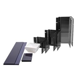 Etagerie/ Suport de bufet în perspex - negru