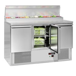 Saladette / mesa de preparação ECO - 1,37 x 0,7 m - com 3 portas