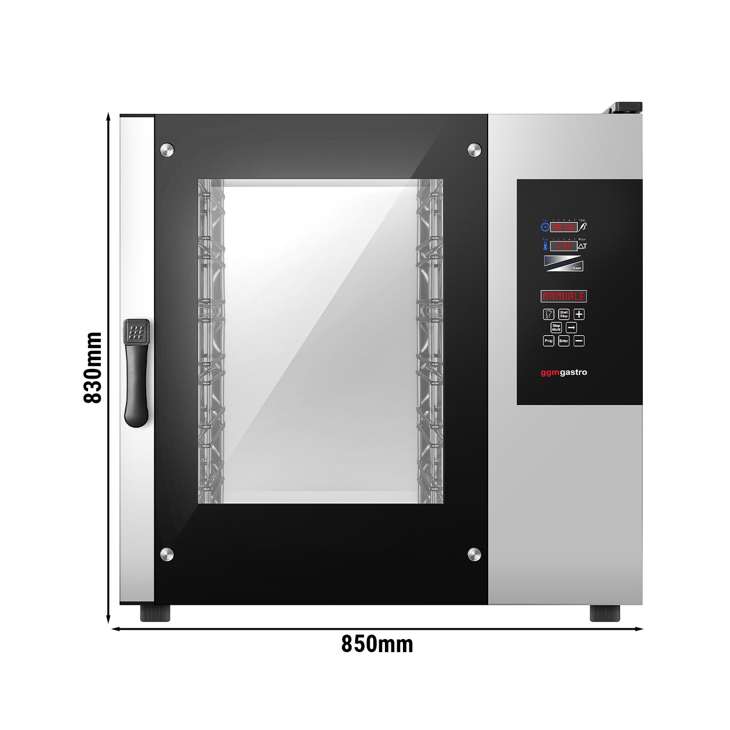 Bakery-Electric Commercial Combi Oven - Touchscreen Controls - 6x EN 600x400 - incl. Core temperature probe, HACCP monitoring, USB, Inner rack