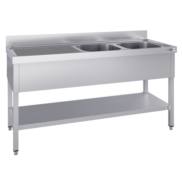 Diskbänk ECO 2,0 m - 2 Ho höger L 50 x B 40 x D 25 cm