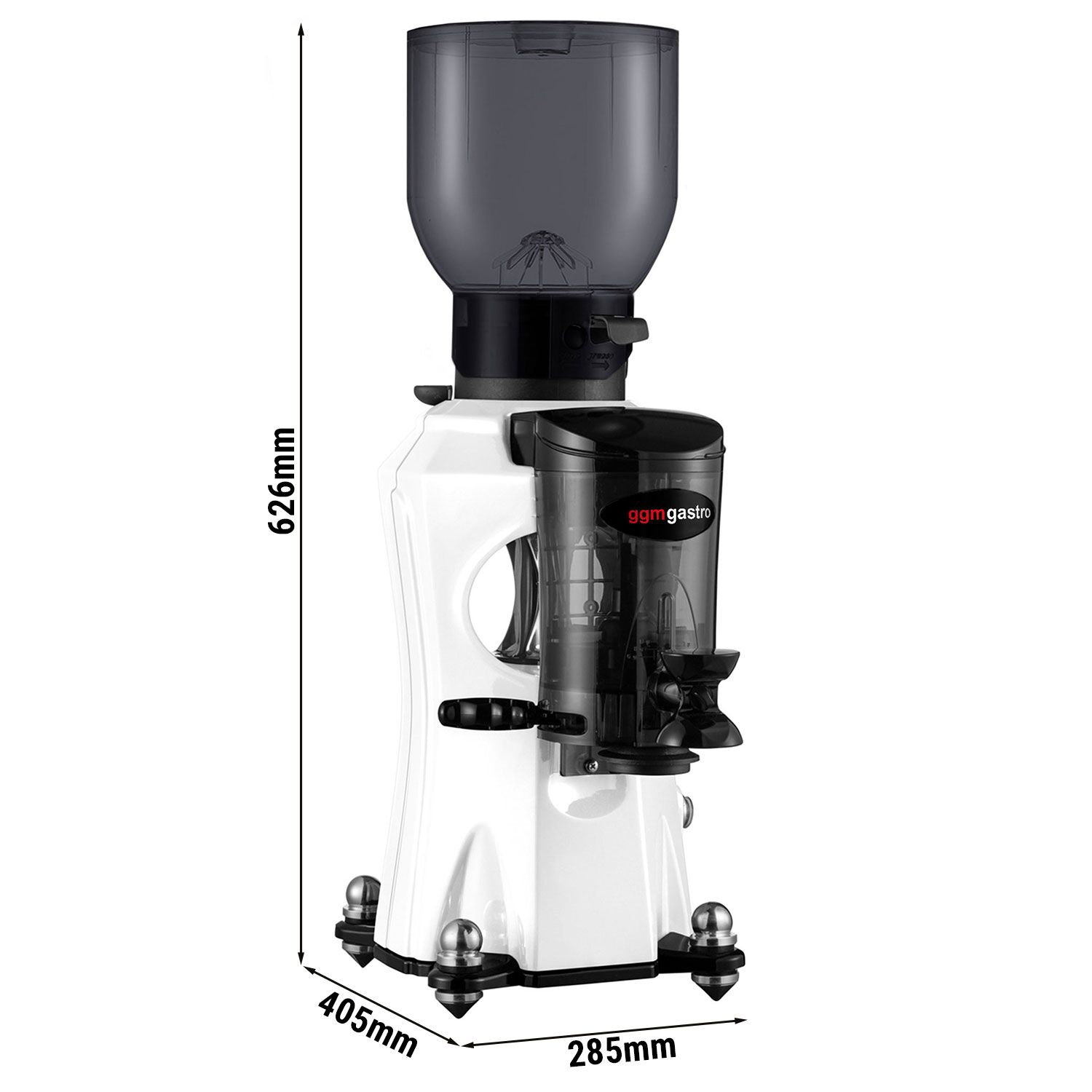Moulin à café – 2 kg – 45 dB – Avec doseur – Blanc