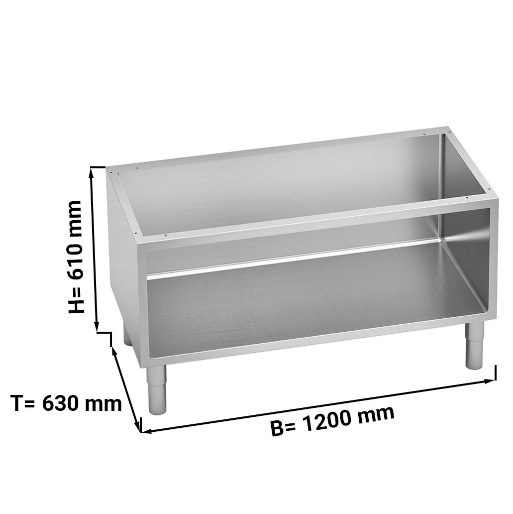 Soubassement ouvert – 1200 mm – avec bords arrondis