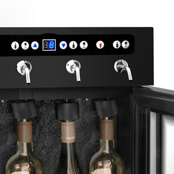 Dispenser per vino - 2 zone climatiche - refrigerato - per 6 bottiglie di vino