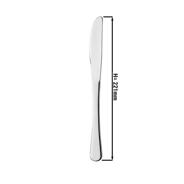 (12 pz) Coltello Tavola Linea Mila - Lucido - 221mm