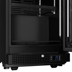 ثلاجة عرض مشروبات PREMIUM - 750 mm - 739 L - تصميم بدون إطار - مع باب زجاجي - أسود