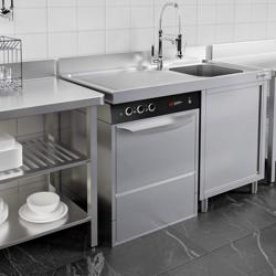 Myčka nádobí - Manuální - 4,9 kW - s Čerpadlem mycího prostředku, leštidla a louhu - podbarová/podstolová - koš 500 x 500 mm - výška vkládání 330 mm