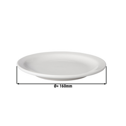 (12 db) BUDGETLINE - Tányér lapos Mammoet - Ø 16 cm - Fehér