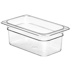 (6 pezzi) CAMBRO | CAMWEAR® - Contenitore GN 1/4 in policarbonato - Trasparente - Altezza: 100 mm