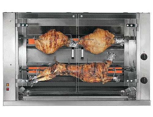 Gas speenvarkengrill en lam - 20kW - 2 spitten
