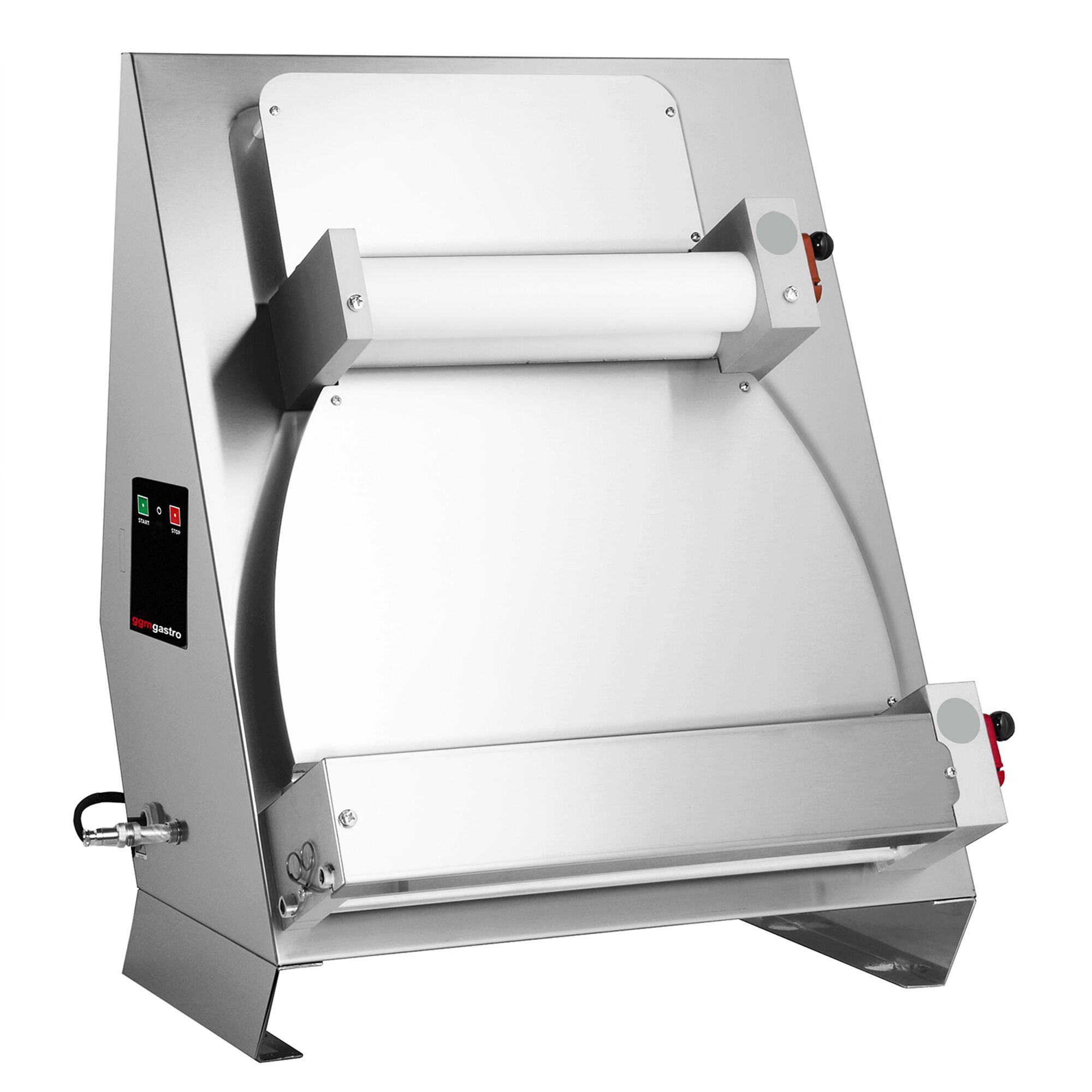 Façonneuse à pizza - pour Ø260–400mm - Épaisseur de pâte 0,5 à 5,5mm - 375W - Acier inoxydable