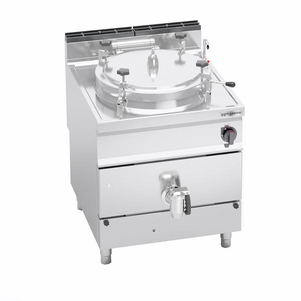 A gas Pentola con autoclave - 100l - 20,9kW - Riscaldamento indiretto - con allacciamento idrico