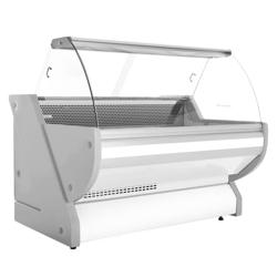 Serve Over Counter - 1725x1150mm - curved glass - granite worktop - capacity 340 litres - white front