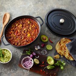 STAUB | Mini Cocotte Oval Enamelled Cast Iron Casserole Dish – 170 mm Oval – Black