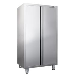 Visoki ormar za posuđe PREMIUM - 1000x700 mm - dvokrilna vrata - Visina: 1800 mm - 3 police - inox