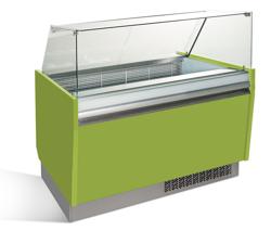 Mostrador de helados -1,31 × 0,92 m - verde claro