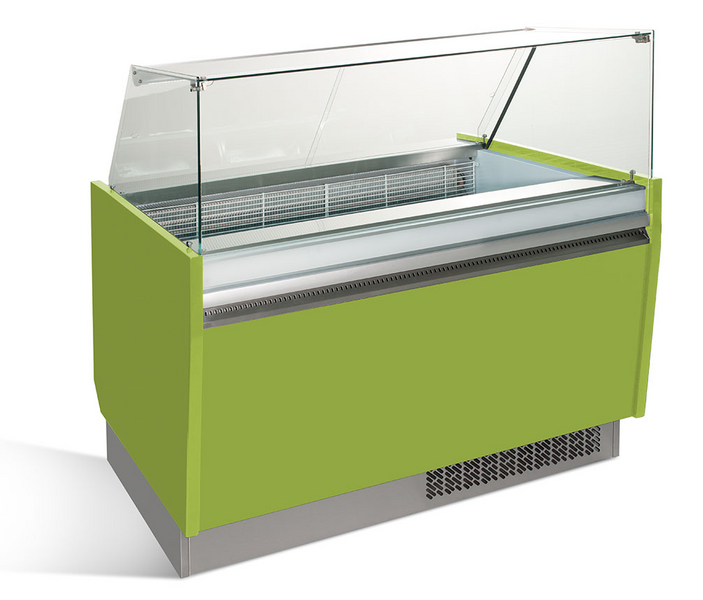 Dondurma Tezgahı LIAM - 1310mm - Statik - 10+10x5 Litre Dondurma Kabı için- Açık yeşil