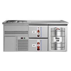 Ψυγείο Πάγκος Μπύρας PREMIUM PLUS - 1950 x 700 χλσ. - Πόρτα με 2 Συρτάρια