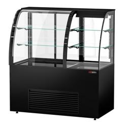 Vetrina pasticceria refrigerata - Self service - 1400mm - Doppio vetro - con 2 ripiani - LED interni