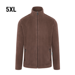 KARLOWSKY | Men's Workwear Fleece Jacket Warm-Up - Light Brown - Size: 5XL