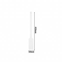 Roerspatel vlak - Polyethyleen - Blad:30x60mm - Lengte:450mm - wit