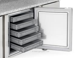 Mesa fria de pastelaria PREMIUM PLUS - 1618x800mm - 420L - 2 portas - -2 a +8°C