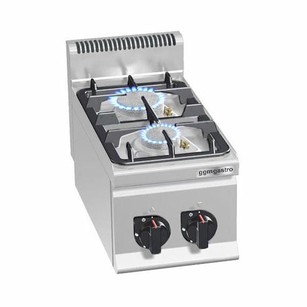 Bänkmodell Gasspis - LORENZO 600 - 300x600x410 mm - 9,5 kW - 2 brännare