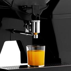 Elektrische sinaasappelpers - met automatische fruittoevoer, reinigingsmodus & Onderstel - Zilver