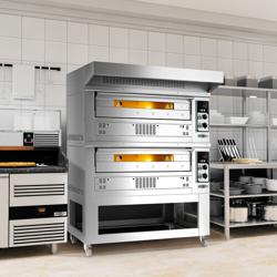 Commercial Italian Electric Pizza Oven 6+6 pizzas Ø33 cm – 400°C – Super‑Crisp humidity exhaust – 400V 3N/PE