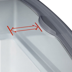 Vrieskist - 1320x650mm - 286 liter - met glazen schuifdeksel