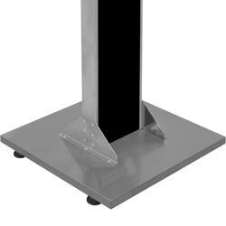 Hand Sanitiser Station - Stainless steel - freestanding, manual, elbow operable, mobile, with hygiene instructions