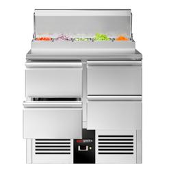 Zubereitungstisch Mini PREMIUM - 900mm - 4 Schubladen - für 5x GN 1/6