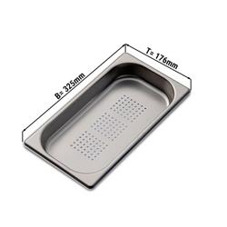 Stainless Steel Gastronorm Pan GN 1/3 - perforated - Depth: 39mm