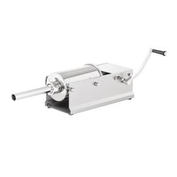 Insaccatrice per salsicce manuale orizzontale - 5L - acciaio inox - con 4 imbuti insaccatori