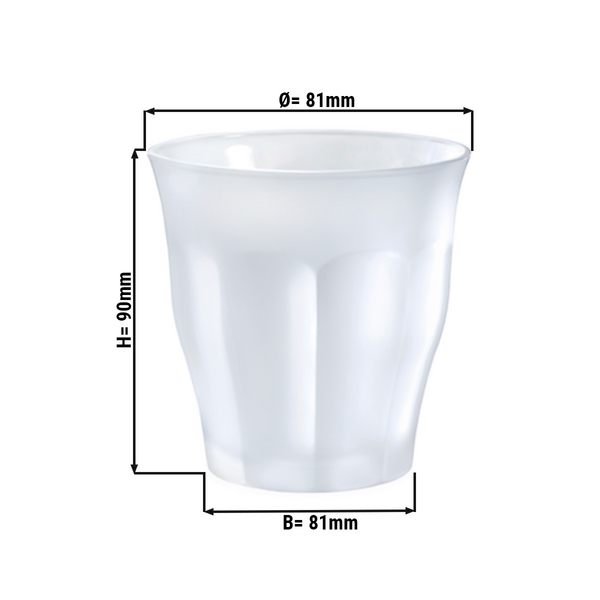 (6 bucăți) Pahar de băut Duralex All Purpose Drinking Glass - ISTANBUL - 250 ml - Alb