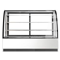 Expositores refrigerados - Bolos e sobremesas - 1,8 m - 3 prateleiras - vidro frontal redondo (LED)