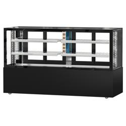 Vleesvitrine MADRID - 735 liter - 2000mm - dubbel glas - met 2 schappen - zwart mat - NL