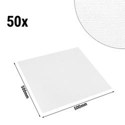 (50 Stück) Damast Mundserviette Porto Diamant - 220g/m² - 50x50cm - Weiß