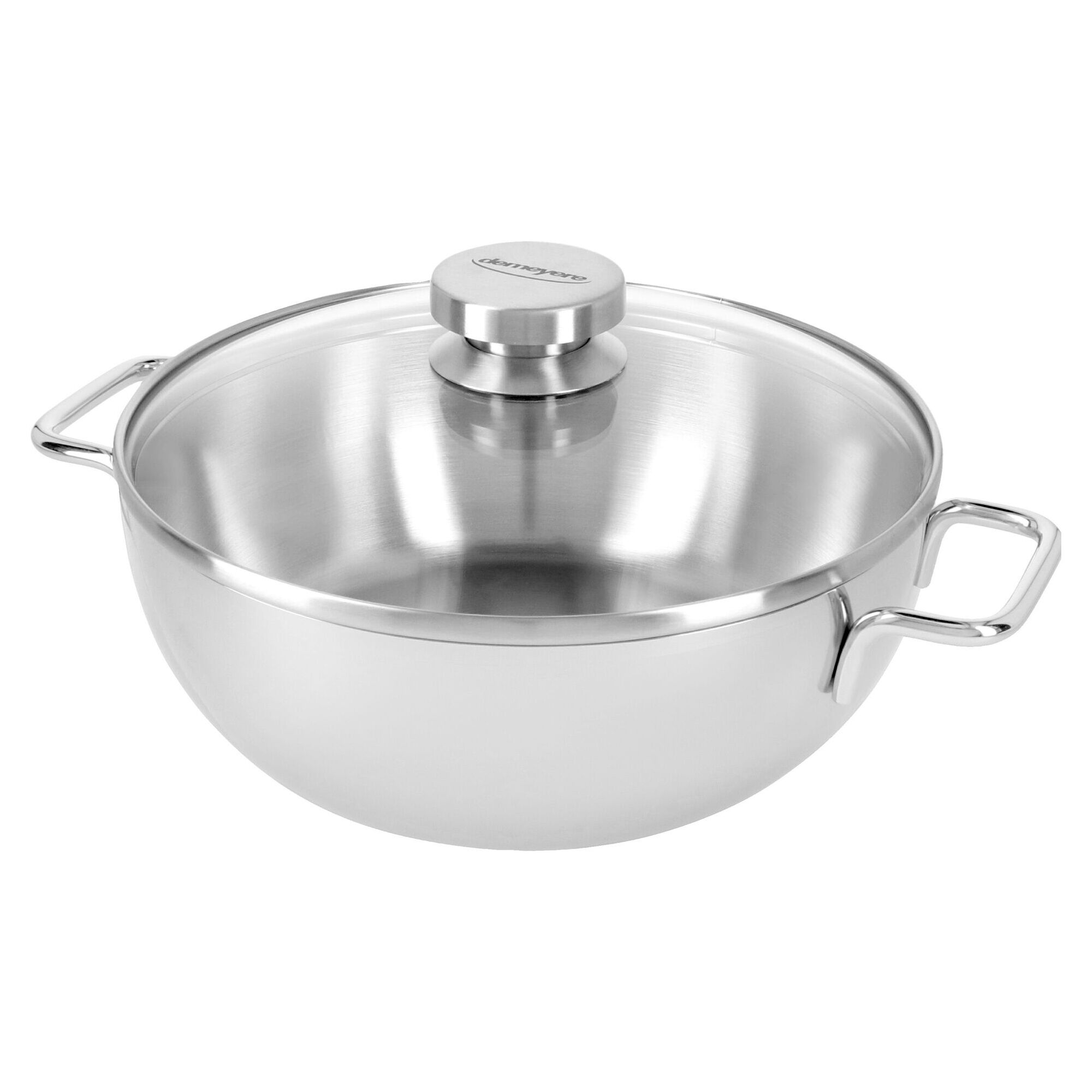 DEMEYERE | APOLLO 7 - Poêle à braiser conique avec couvercle en verre - Ø 240 mm - inox